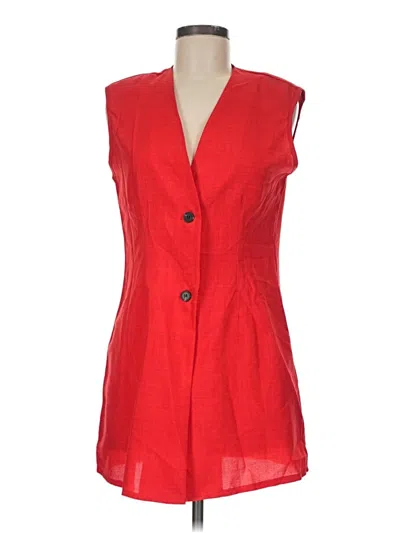 Pre-owned Unbranded Sleeveless Blouse In Red