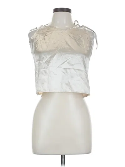 Pre-owned Unbranded Sleeveless Blouse In Silver