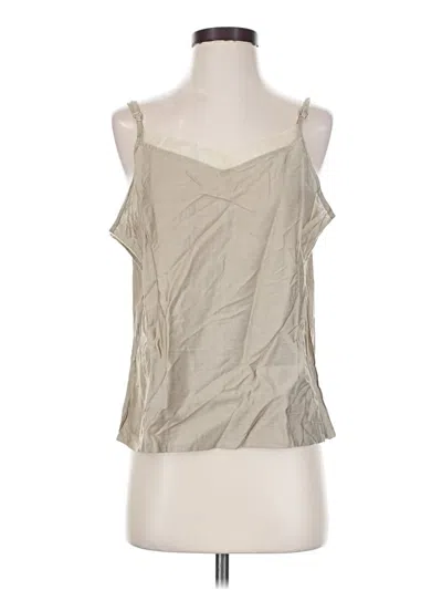 Pre-owned Unbranded Sleeveless Blouse In Tan