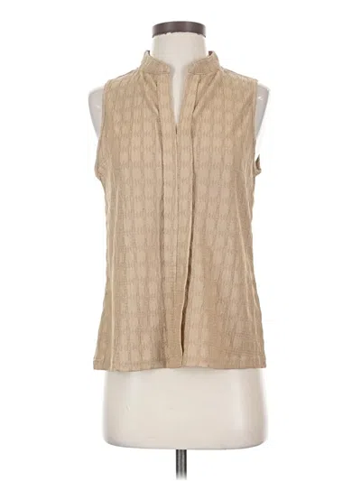 Pre-owned Unbranded Sleeveless Blouse In Tan