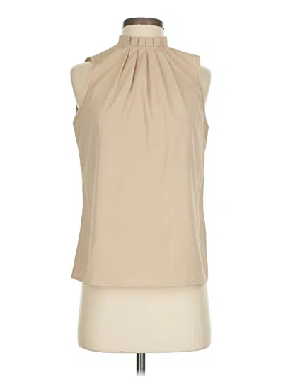 Pre-owned Unbranded Sleeveless Blouse In Tan