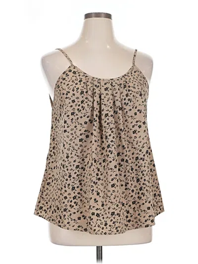 Pre-owned Unbranded Sleeveless Blouse In Tan
