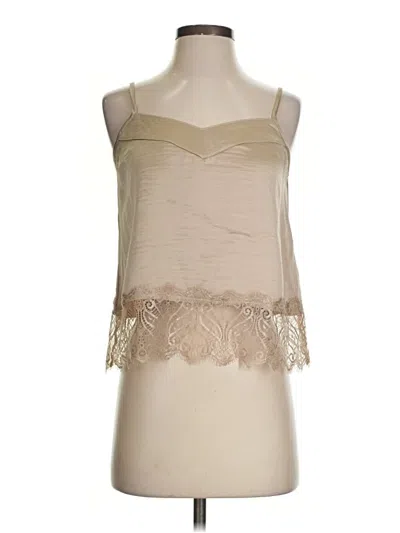 Pre-owned Unbranded Sleeveless Blouse In Tan