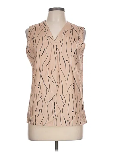 Pre-owned Unbranded Sleeveless Blouse In Tan