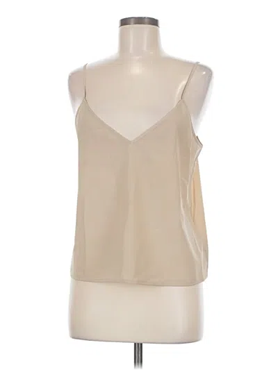 Pre-owned Unbranded Sleeveless Blouse In Tan