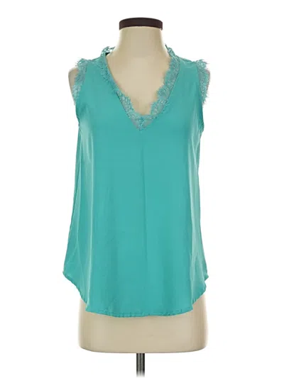 Pre-owned Unbranded Sleeveless Blouse In Teal