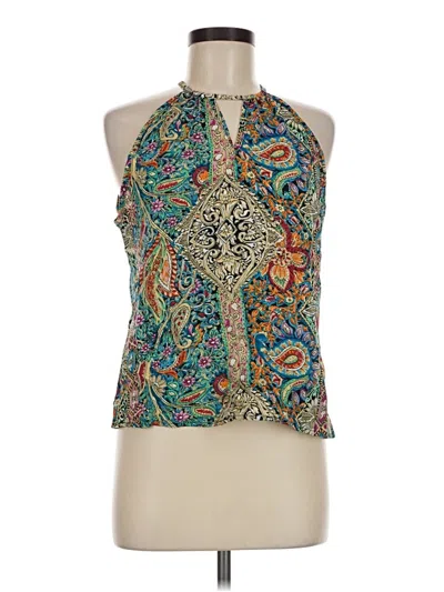 Pre-owned Unbranded Sleeveless Blouse In Teal