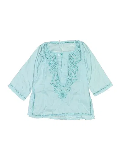 Pre-owned Unbranded Kids' Sleeveless Blouse In Teal