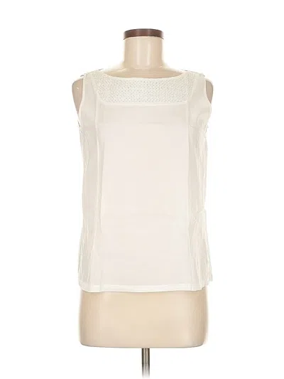 Pre-owned Unbranded Sleeveless Blouse In White