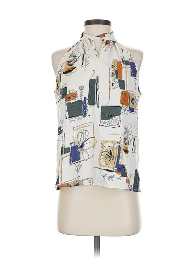 Pre-owned Unbranded Sleeveless Blouse In White