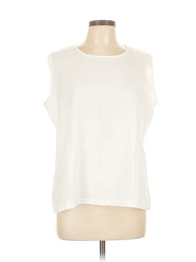 Pre-owned Unbranded Sleeveless Blouse In White