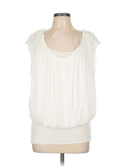 Pre-owned Unbranded Sleeveless Blouse In White
