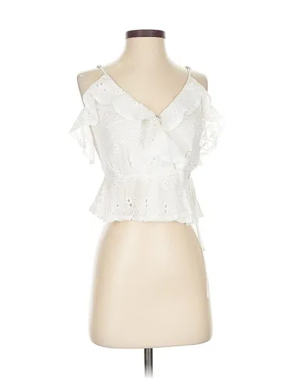 Pre-owned Unbranded Sleeveless Blouse In White