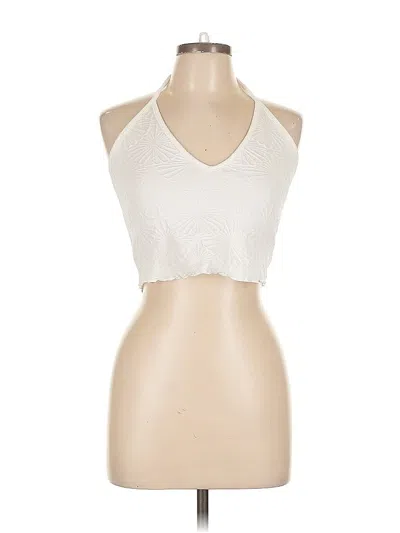Pre-owned Unbranded Sleeveless Blouse In White