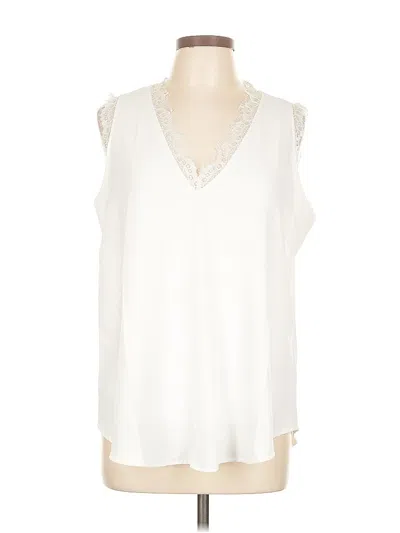 Pre-owned Unbranded Sleeveless Blouse In White