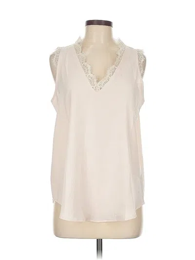 Pre-owned Unbranded Sleeveless Blouse In White