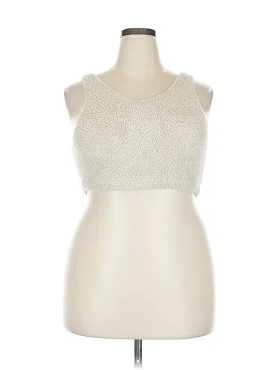 Pre-owned Unbranded Sleeveless Blouse In White