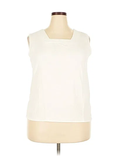 Pre-owned Unbranded Sleeveless Blouse In White
