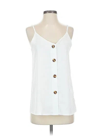 Pre-owned Unbranded Sleeveless Blouse In White