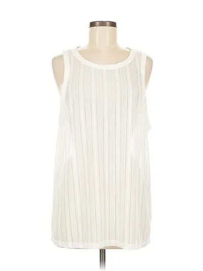 Pre-owned Unbranded Sleeveless Blouse In White