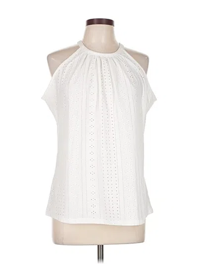 Pre-owned Unbranded Sleeveless Blouse In White