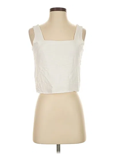 Pre-owned Unbranded Sleeveless Blouse In White