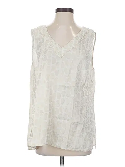 Pre-owned Unbranded Sleeveless Blouse In White