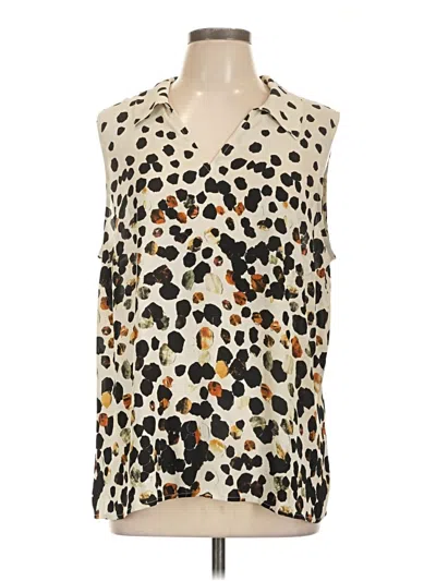 Pre-owned Unbranded Sleeveless Blouse In White
