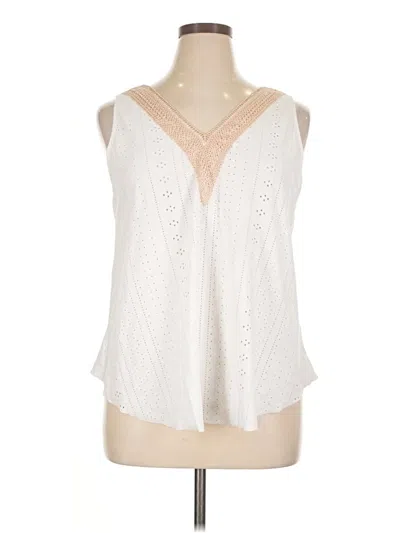 Pre-owned Unbranded Sleeveless Blouse In White