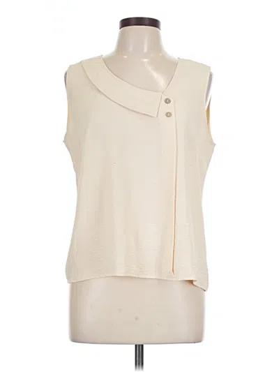 Pre-owned Unbranded Sleeveless Blouse In White
