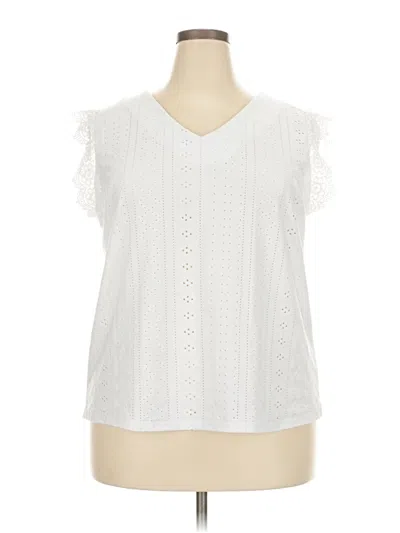 Pre-owned Unbranded Sleeveless Blouse In White