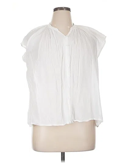 Pre-owned Unbranded Sleeveless Blouse In White