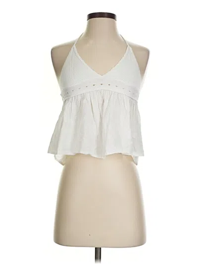 Pre-owned Unbranded Sleeveless Blouse In White