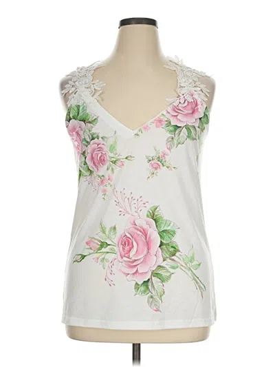 Pre-owned Unbranded Sleeveless Blouse In White