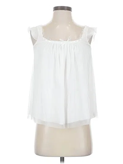 Pre-owned Unbranded Sleeveless Blouse In White