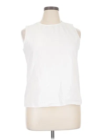 Pre-owned Unbranded Sleeveless Blouse In White