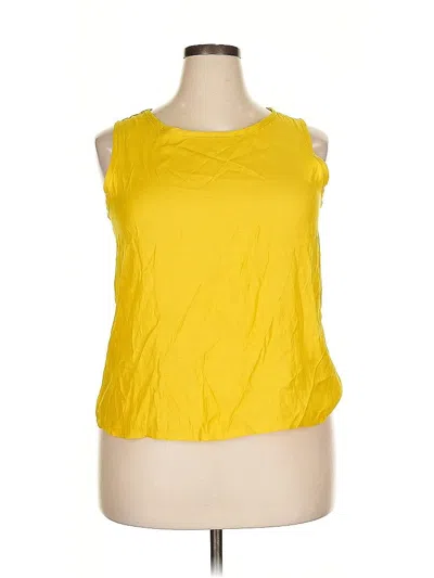 Pre-owned Unbranded Sleeveless Blouse In Yellow