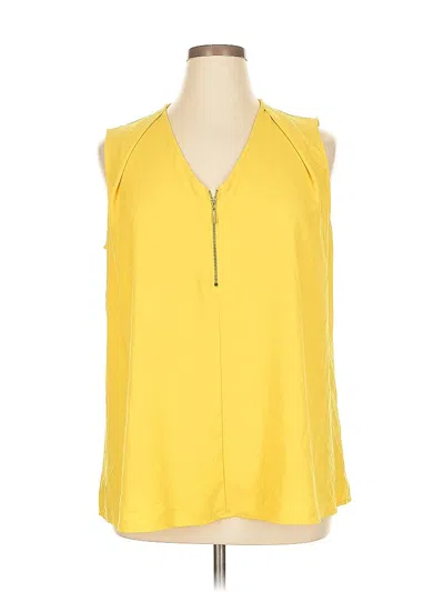 Pre-owned Unbranded Sleeveless Blouse In Yellow