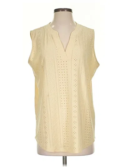 Pre-owned Unbranded Sleeveless Blouse In Yellow