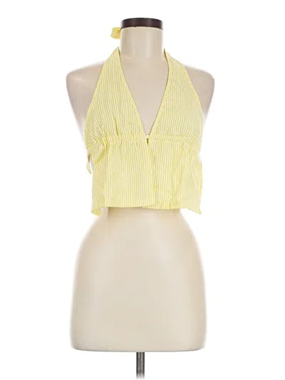 Pre-owned Unbranded Sleeveless Blouse In Yellow