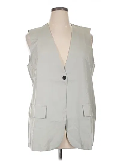 Pre-owned Unbranded Sleeveless Button Down Shirt In Gray