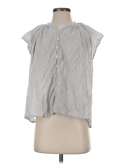 Pre-owned Unbranded Sleeveless Button Down Shirt In Gray