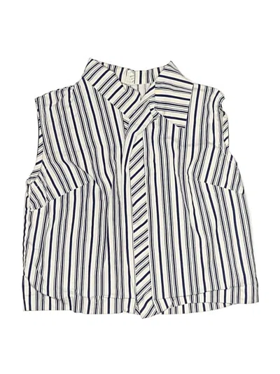 Pre-owned Unbranded Kids' Sleeveless Button Down Shirt In Ivory