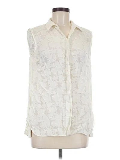 Pre-owned Unbranded Sleeveless Button Down Shirt In Ivory