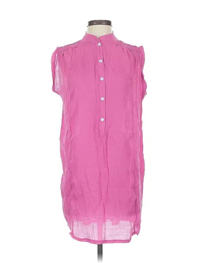 Pre-owned Unbranded Sleeveless Button Down Shirt In Pink