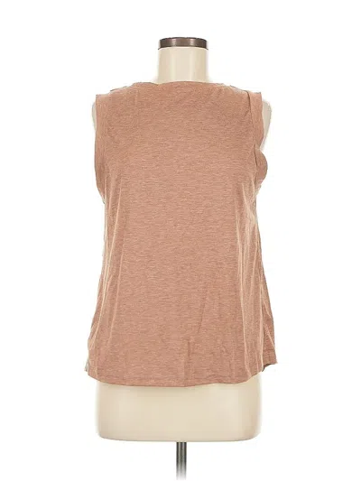 Pre-owned Unbranded Sleeveless T-shirt In Brown