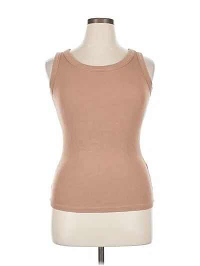 Pre-owned Unbranded Sleeveless T-shirt In Brown