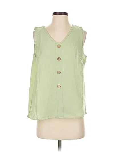 Pre-owned Unbranded Sleeveless T-shirt In Green