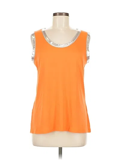 Pre-owned Unbranded Sleeveless T-shirt In Orange