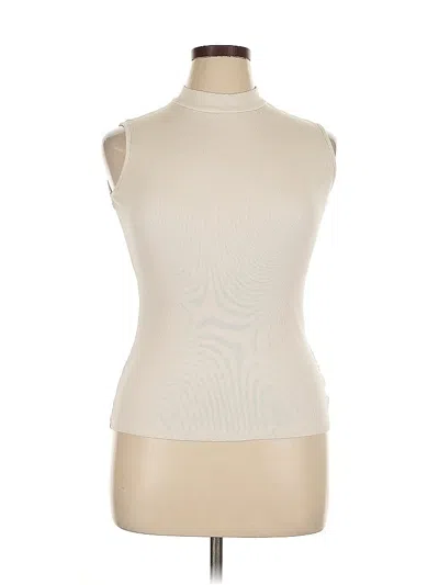Pre-owned Unbranded Sleeveless T-shirt In White